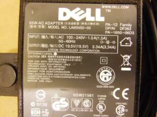 DELL GENUINE PA 12 AC ADAPTER 65W PA 1650 06D3 DF263  