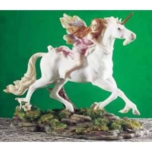 Fairy   Clarissa W/Unicorn   Collectible Figurine Statue 