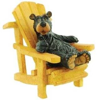Willie Black Bear Holding Glass Coffee End Table, 22 inch:  
