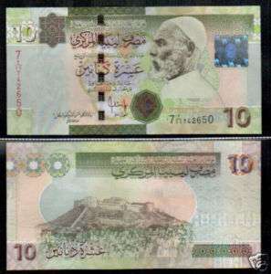 LIBYA   10 DINARS 2009 UNC   P New P 73  