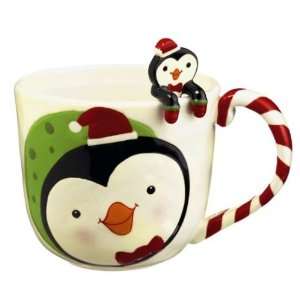   Ceramic Mug with Collectible Spoon Hugger  Penguin