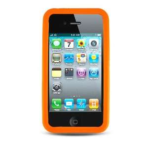  iPhone 4 Orange Silicon Case 4S/4 (Verizon/AT&T/Sprint 