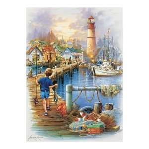    Master Pieces The Big Catch 1000 Piece Jigsaw Puzzle Toys & Games