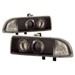  98 04 Chevy S 10 Black LED Halo Projector Headlights 