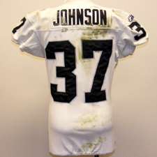 Chris Johnson Oakland Raiders Game Worn Jersey 12/28/08 @ Buccaneers 