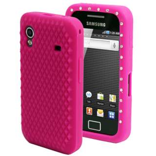 Samsung Galaxy Ace S5830 Hot Pink Silicone Diamond Case  