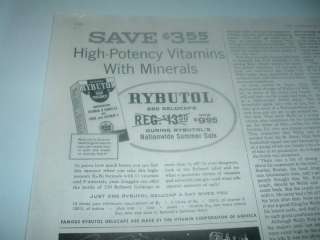 1956 Rybutol Vitamin B & C Gel U Caps Sale ad CMYSTORE  