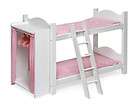 Doll Furniture: Bunk bed w/ Armoire and Bedding fits AMERICAN GIRL 