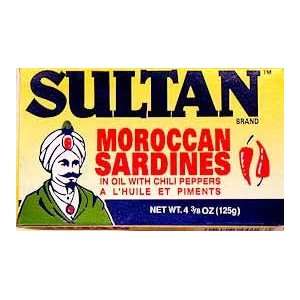 Sultan Moroccan HOT Sardines in Tomato Sauce 125 gram easy open tin 