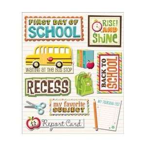  K&Company Sticker Medley 1st Day Of School; 6 Items/Order 