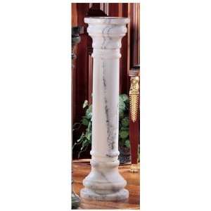   40 Large White Solid Marble Column Pedestal Stand: Home & Kitchen