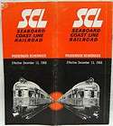 SCL SEABOARD COAST LINE RAILROAD PUBLIC TIMETABLE BROCHURE GUIDE 1968 