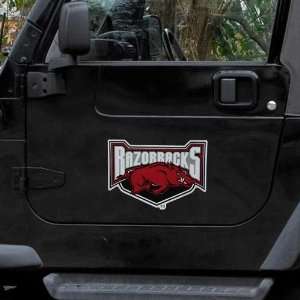  Arkansas Razorbacks 12 Team Logo Car Magnet: Sports 