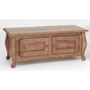 1135 Solid Oak Queen Anne Storage Coffee Table:  Home 