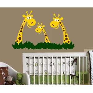  Giraffe Family Nursery Wall Decal Set 