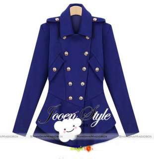 Women Fashion Gossip Girl Double Breasted Jacket Overcoat Outwear Coat 