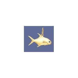   Costello 14K Gold 26MM Permit Fish Nautical Pendant