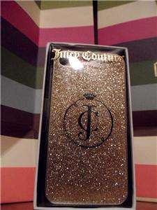 JUICY COUTURE GLITTER HARD iPHONE 4S & 4 COVER CASE GOLD INTL SHIP 
