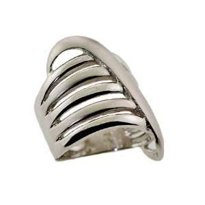    Sterling Silver Overlapping Womans Ring (Size 6.5) Jewelry