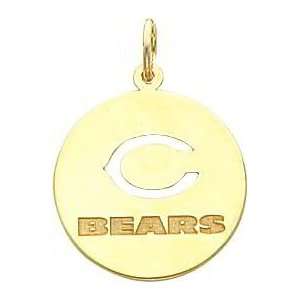 14K Gold NFL Chicago Bears C Logo Charm: Jewelry