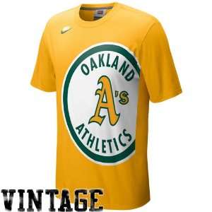  Nike Oakland Athletics Gold In The Zone Cooperstown T 