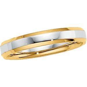  14K Two Tone Gold Design Band Ring Size 6 1/2 Jewelry