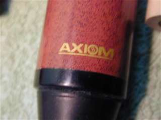 Axiom three section pool cue with soft case  