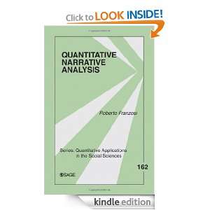 Quantitative Narrative Analysis: 162 (Quantitative Applications in the 