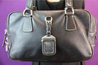   Leather PRADA Handbag, Lock + Key, Purse/Case Designer Bag (3s)  