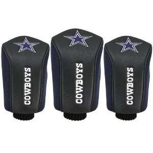  Dallas Cowboys Navy Blue 3 Pack Barrel Headcovers: Sports 