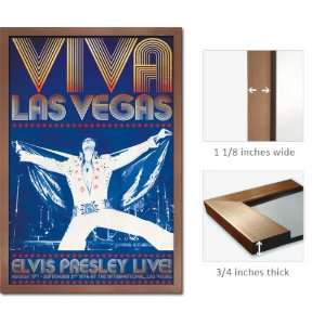  Bronze Framed Elvis Presley Viva Las Vegas Poster Fr 