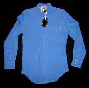   Mens Oxford linen shirt 15 medium Andre 3000 Outkast Blue NWT  