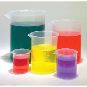   United Scientific Economy Plastic Beaker   Set of 5: Office Products