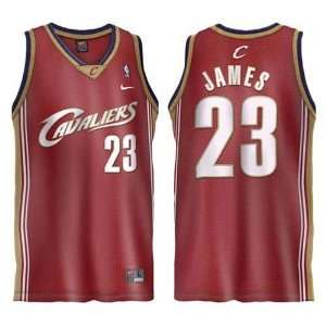  Nike Cleveland Cavaliers #23 LeBron James Crimson Swingman 