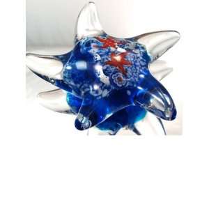 Murano Design Glass Art Star w/ Seaworld Paperweight PW 345  