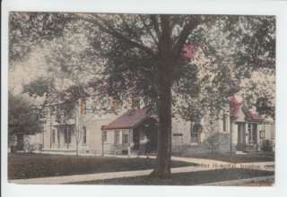 Nice hand colored postcard with view of Keller Hospital in Ironton OH 