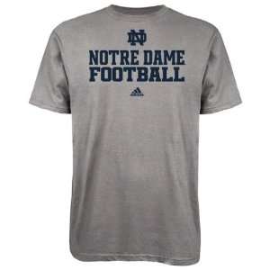 Notre Dame Fighting Irish Grey adidas 2012 Football Practice T Shirt 