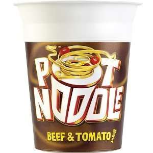 Beef and Tomato Pot Noodle 90g (Pack of 12)  Grocery 