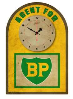 BP Agent for VINTAGE TIN SIGN CLOCK Retro Style  