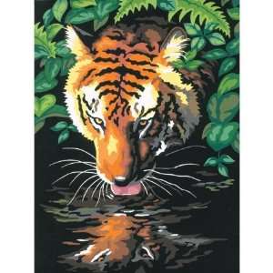   By Number Kit 9 Inch X12 Inch  Tiger Reflection Arts, Crafts & Sewing