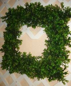 20 SQUARE FAUX BOXWOOD WREATH, VERY REALISTIC  