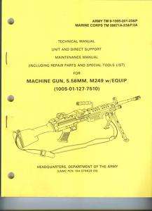 Machine Gun, 5.56MM, M249 (SAW), Maintenance and Parts  