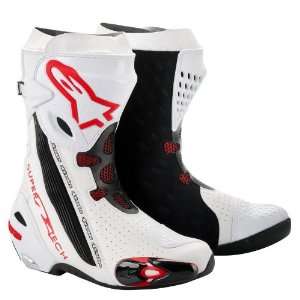   SUPERTECH R 2012 VENTED RACING STREET BOOTS WHITE/RED 44 Automotive