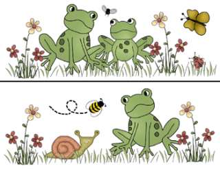 FROG FROGGY BABY NURSERY WALL BORDER STICKERS DECALS  