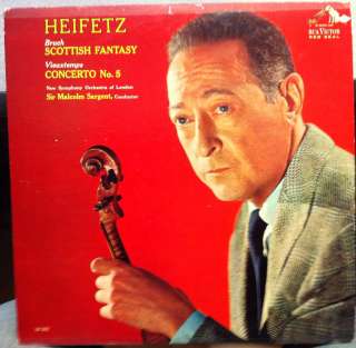 jascha heifetz bruch vieuxtemps label rca records format 33 rpm 12 lp 