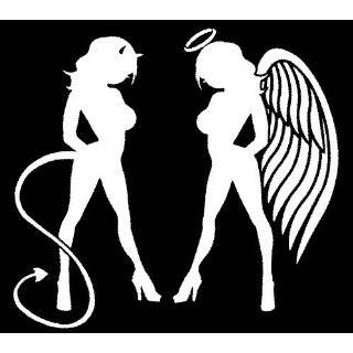  Skin Angel Devil Girl Sticker (Decal) #1   10.5 
