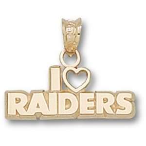   Raiders NFL I Raiders Heart Pendant (Gold Plate)