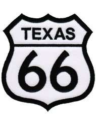 Route 66 Texas Embroidered Patch Iron On Highway Road Sign Biker 