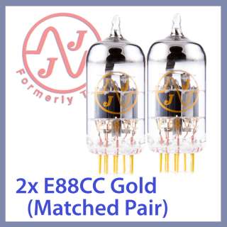 2x JJ Tesla 6922 E88CC Gold Pin Vacuum Tubes, Matched Pair TESTED 