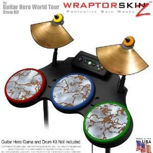 Rusted Metal Skin by WraptorSkinz fits Guitar Hero 4 World Tour Drum 